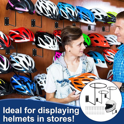 3 Pack Helmet Hanger Wall Mount Motorcycle Helmet Rack Metal Ball Holder - Image 5
