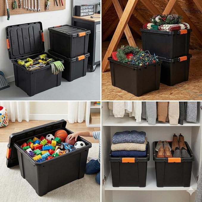 19 Gal Heavy Duty Plastic Storage Bins - Image 6