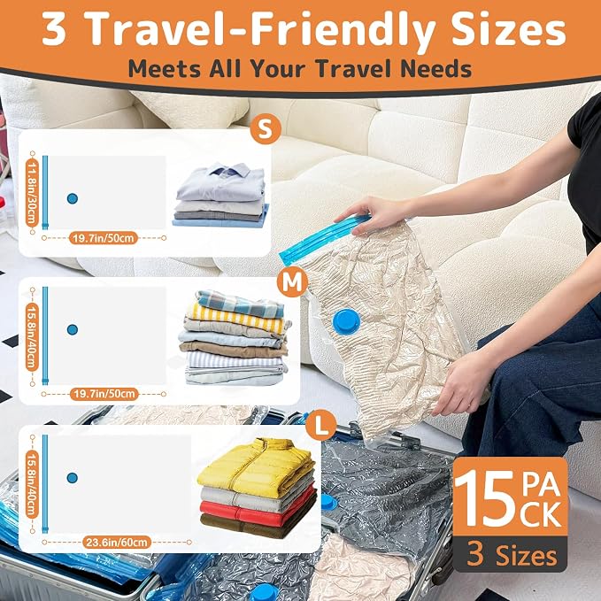15 Pack Travel Vacuum Bags - Image 4