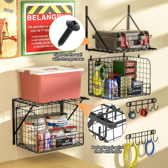 2 Pack Garage Shelves Wall Mounted - Image 4