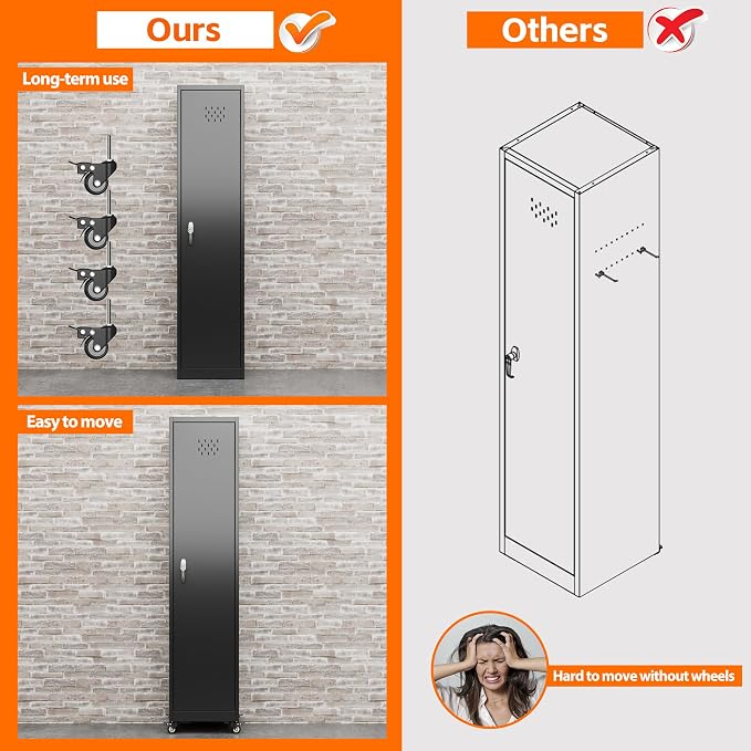 Aobabo 72" H Garage Storage Cabinet - Image 4