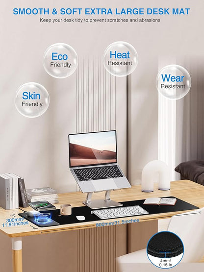 TopMade Mouse Pad with 15W Fast Wireless Charging, 31.5"x11.81" XL Large Gaming - Image 3