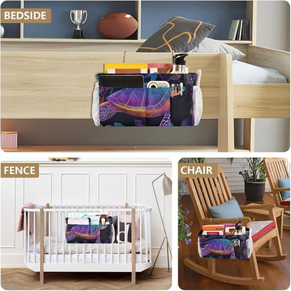 Colorful Gradient Turtle Fish and Coral Bedside Caddy - Image 8