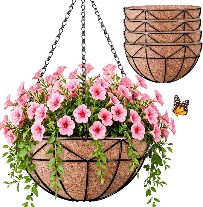 Halatool 4 Pack 14 Inch Hanging Baskets by HALATOOL