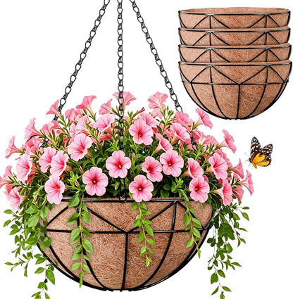 Halatool 4 Pack 14 Inch Hanging Baskets by HALATOOL