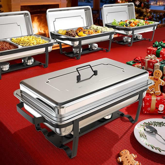 sifer 9Qt 4Pack Chafing Dishes for Buffet | Chafing Dishes by SifersEaseMemoriesSeize