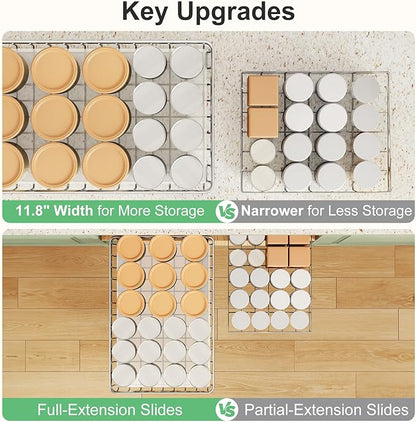 Stainless Steel Pull Out Cabinet Organizer-1 Pack, Minimalist Design Frame - Image 6