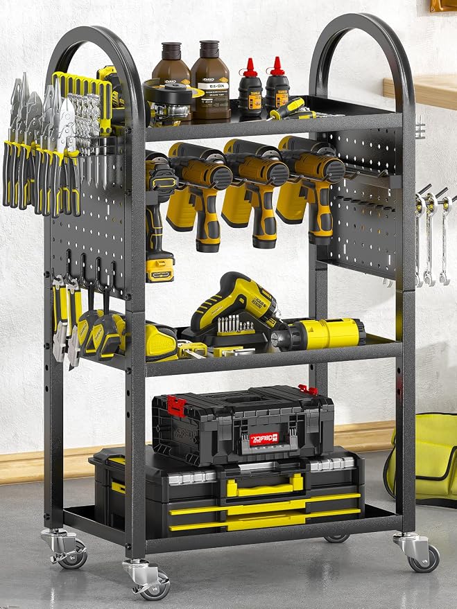 Warome Power Tool Organizer for Garage, Heavy Duty Tools Holder Storage Rack On by Warome