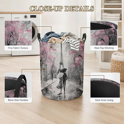 Laundry Hamper, Eiffel Tower Collapsible Paris Street Laundry Baskets - Image 4