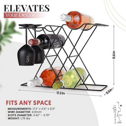Gusto Nostro Small Wine Racks Countertop Storage - Image 3