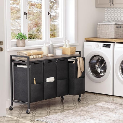 HOOBRO Laundry Sorter 4 Sections, Laundry Hamper - Image 2