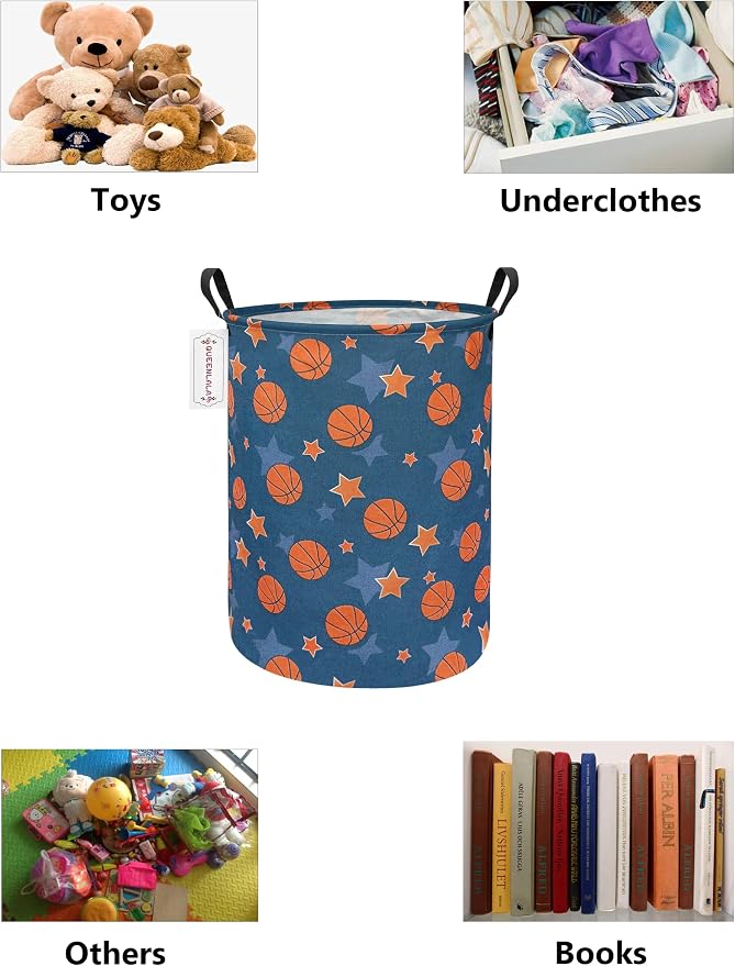 QUEENLALA Large Storage Basket, Laundry Hamper/Bathroom/Home Decor/Collapsible - Image 3