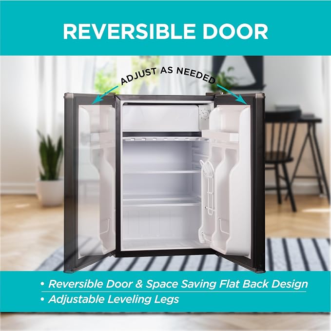 BLACK+DECKER 2.5 Cu. Ft. Compact Refrigerator, ENERGY STAR Certified, Single - Image 5