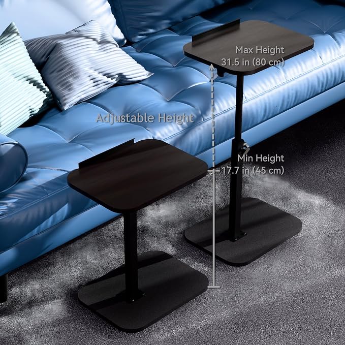 Foldable End Table, Swivel and Turnable Desktop, TV Tray, Side Table - Image 3