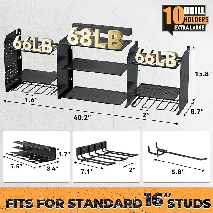 Upgrade Large Power Tool Organizer Wall Mount - Image 2