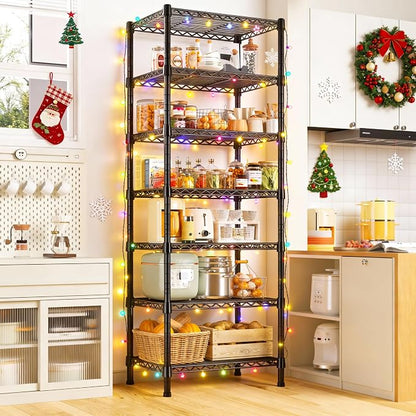 REIBII 7-Tier Metal Shelving Unit, 71’’H x 18’’W x 18’’D, 1176 LBS Weight - Image 4