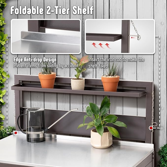 Feasto Outdoor Potting Bench Table - Image 3