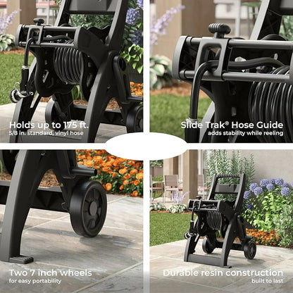 175FT Hose Reel Cart, Garden Water Hose Reel - Image 4