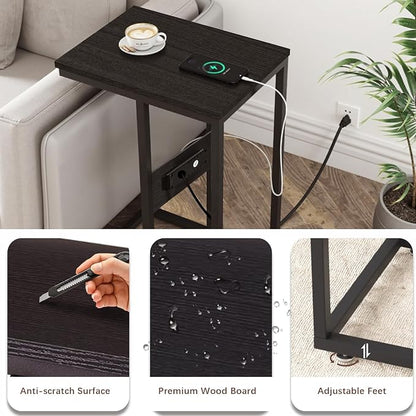 VECELO C Shaped End Side Table - Image 10