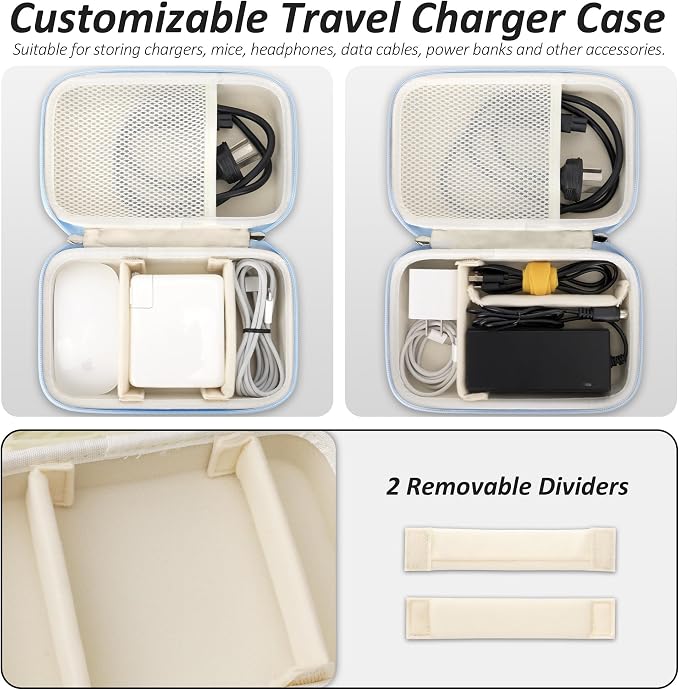 Charger Case for Macbook, Portable Tech Electronic Organizer Bag, Small Travel - Image 4