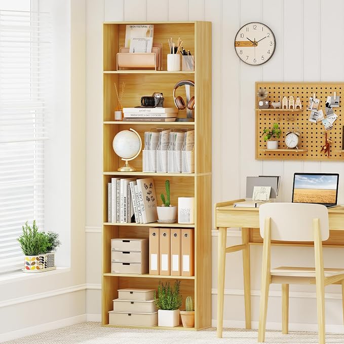 Giantex 6-Tier Bookcase, Freestanding Storage Organizer w/Open Shelves - Image 9
