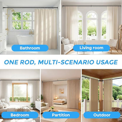 AIZESI 41-67 Inch Heavy Duty Tension Curtain Rod - Image 3