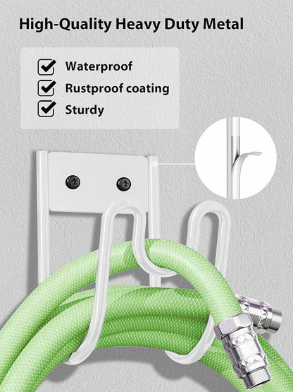 Metal Garden Hose Holder, Sturdy Wall Mounted Water Hose Hanger, Solid Hose Hook - Image 3