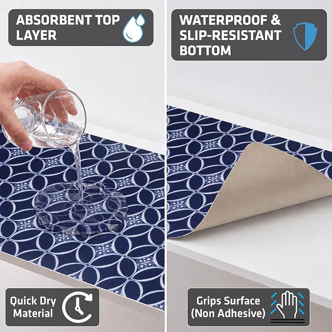 Drymate Premium Luxury Shelf & Drawer Liner, Thick Cushioned Fabric, - Image 3