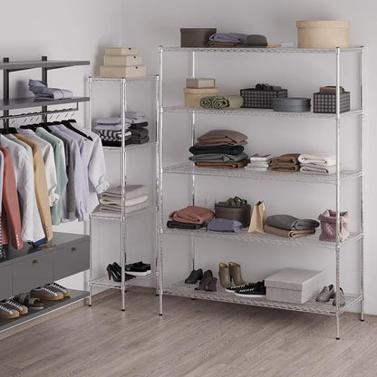 24" Deep x 60" Wide x 86" Height Wire Shelving Kit | 5-Tier | NSF Commercial - Image 5