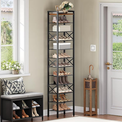 YATINEY 12-Tier Narrow Shoe Rack, Tall Shoe Rack - Image 2