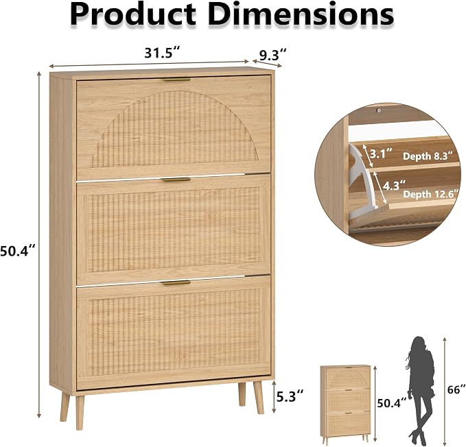 BORNOON Shoe Cabinet for Entryway - Image 2