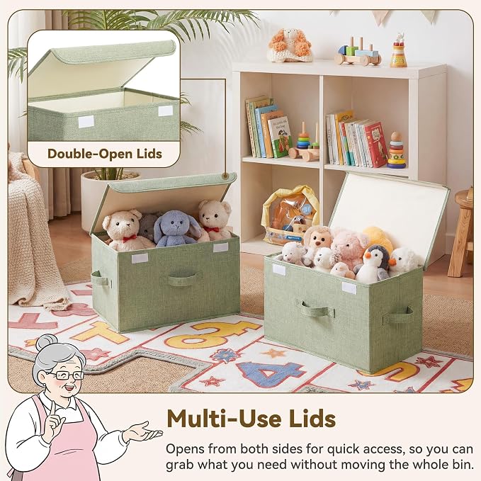 GRANNY SAYS Storage Bins with Lids, Decorative Storage Boxes, Clothes Stoarge - Image 2