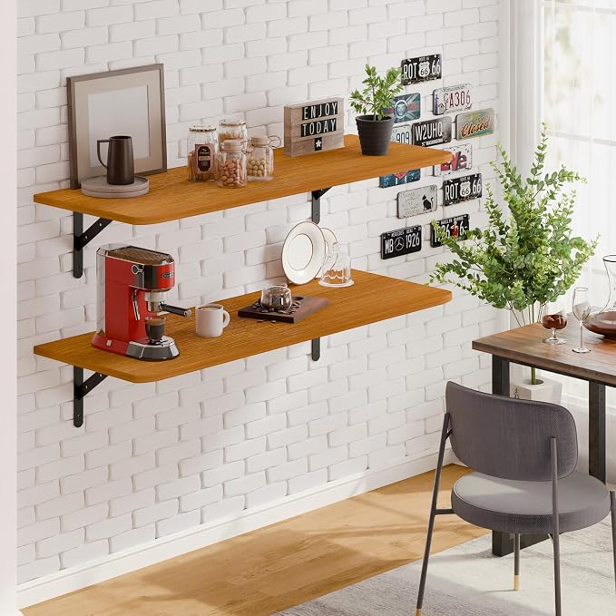 Dogsky 2-Pack Garage Storage Shelving Wall Mounted, 4x2Ft Heavy Duty Wood - Image 2