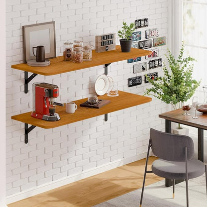 Dogsky 2-Pack Garage Storage Shelving Wall Mounted, 4x2Ft Heavy Duty Wood - Image 2