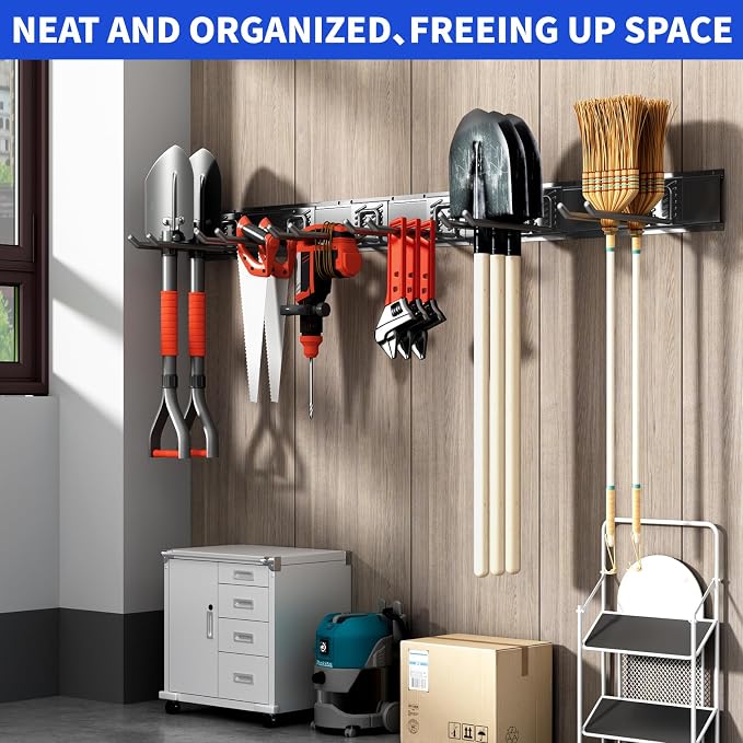 Garden Tool Organizer Wall Mount, 48inch Heavy Duty Garden Tool organizer - Image 6