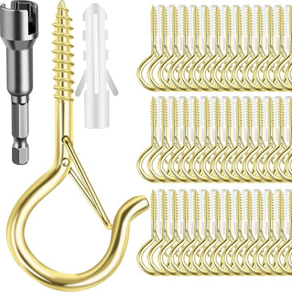 96 PCS Q-Hanger Hooks, Screw Hooks by FSAH