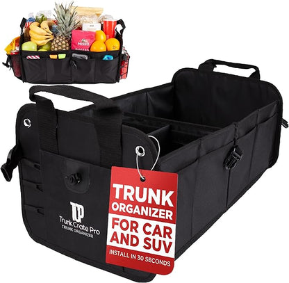 TRUNKCRATEPRO Car Organizers and Storage Premium Adjustable Multi Compartments by TRUNKCRATEPRO