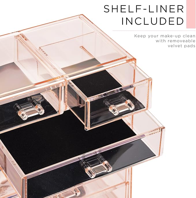 Sorbus Clear Cosmetic Makeup Organizer - Image 6