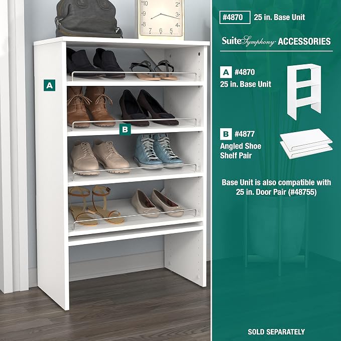 ClosetMaid SuiteSymphony Wood Shoe Shelves Set, Add On Accessory, Shoe Fence - Image 5