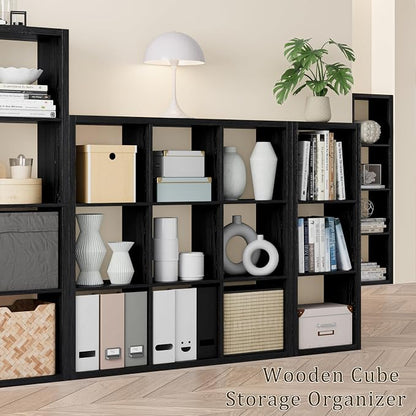 Cube Storage Organizer Bookcase, Decorative 11 inch Open Back Cubical Shelf - Image 6