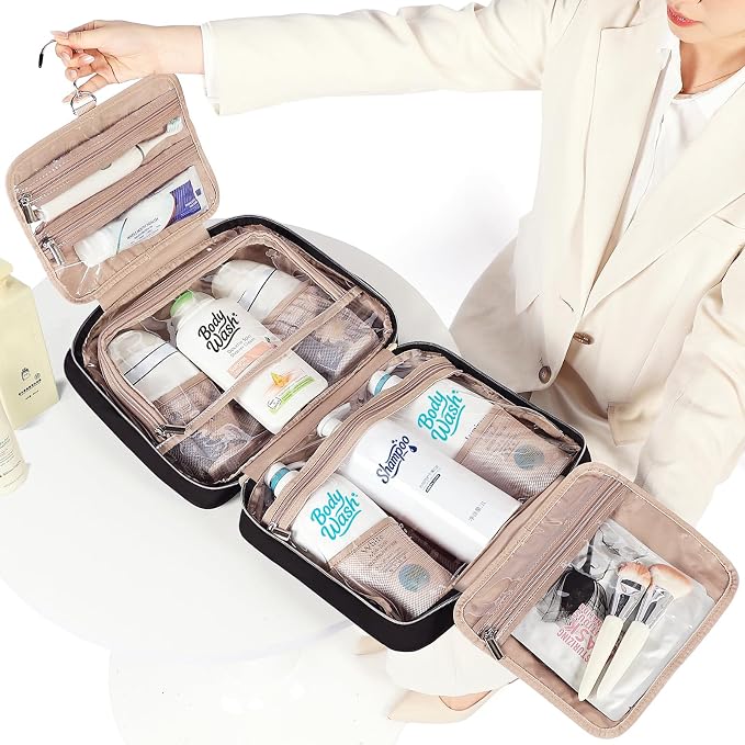 NISHEL Travel Toiletry Bag for women, Portable Hanging Organizer for - Image 2
