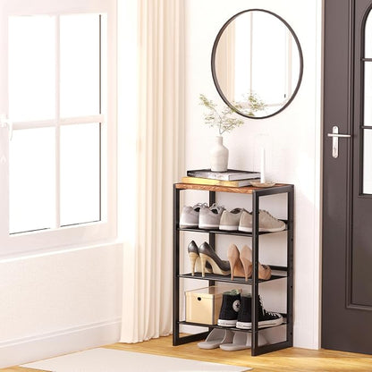 CHEMPFR Narrow 4-Tier Shoe Rack, Slim Space-Saving Shelf - Image 2