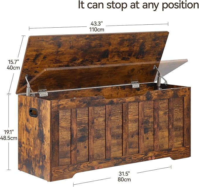 VANKILEY 43.3"Storage chest extra large, storage trunk - Image 2