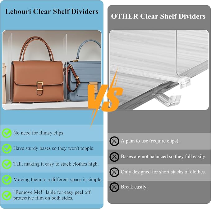 Shelf Dividers for Closet Organization - Image 4