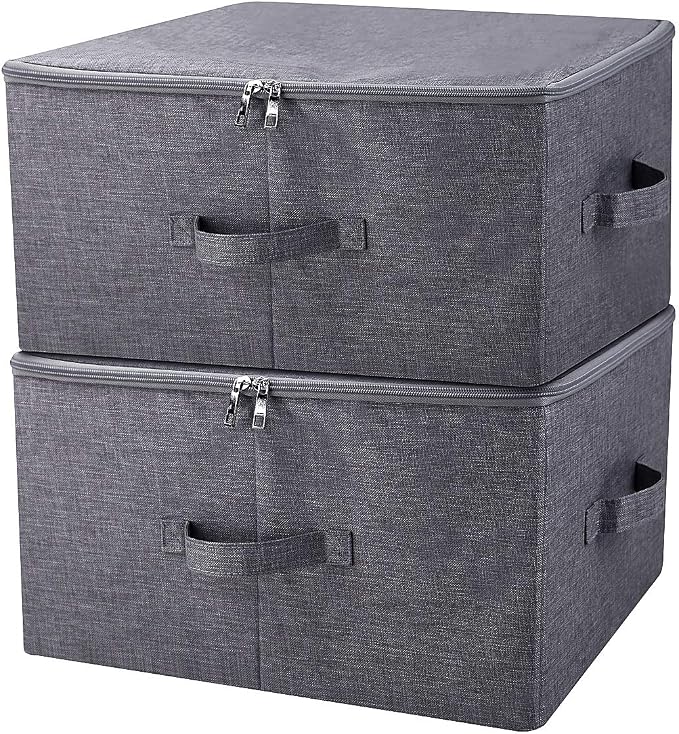 iwill CREATE PRO Pack of 2, Fabric Folding Washable Clothes Storage Boxes by iwillCREATEPRO