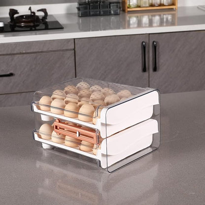 Sooyee Egg Holder for Fridge, 2 Drawers 40 Eggs | Eggs Organizer for - Image 7