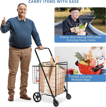 SUPER DEAL Folding Shopping Cart - Image 2