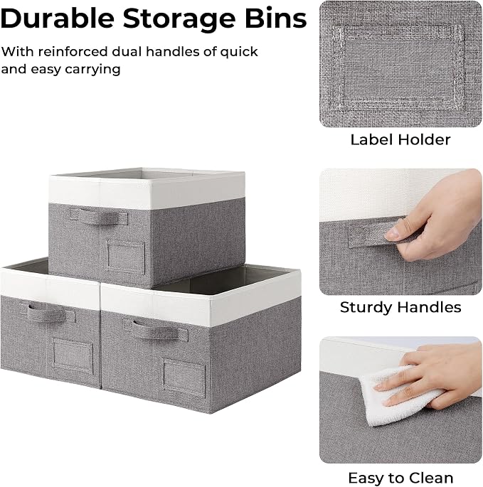 GRANNY SAYS Fabric Storage Bins, Closet Storage Bins - Image 7