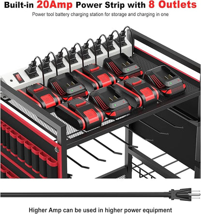 JUNNUJ Garage Large Power Tool Organizer Cart - Image 2