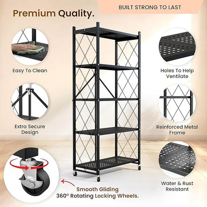 Our Modern Space 5-Tier Foldable Storage Shelf - Image 3